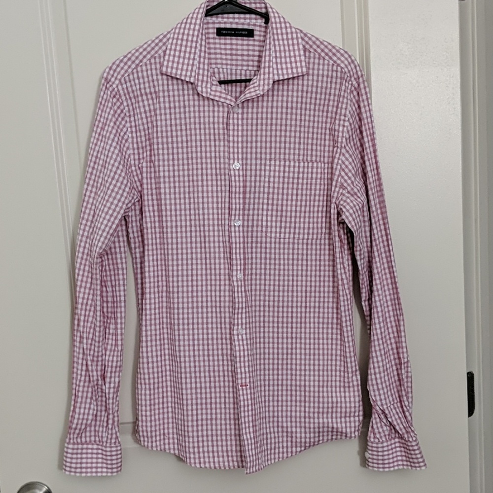 Tommy Hilfiger red check dress shirt